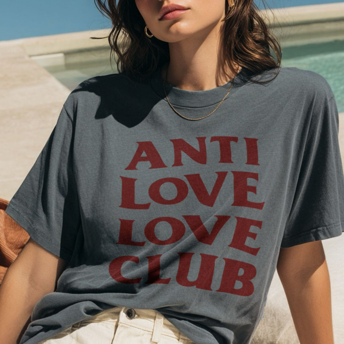 'Anti Love Love Club' Crewneck T-Shirt