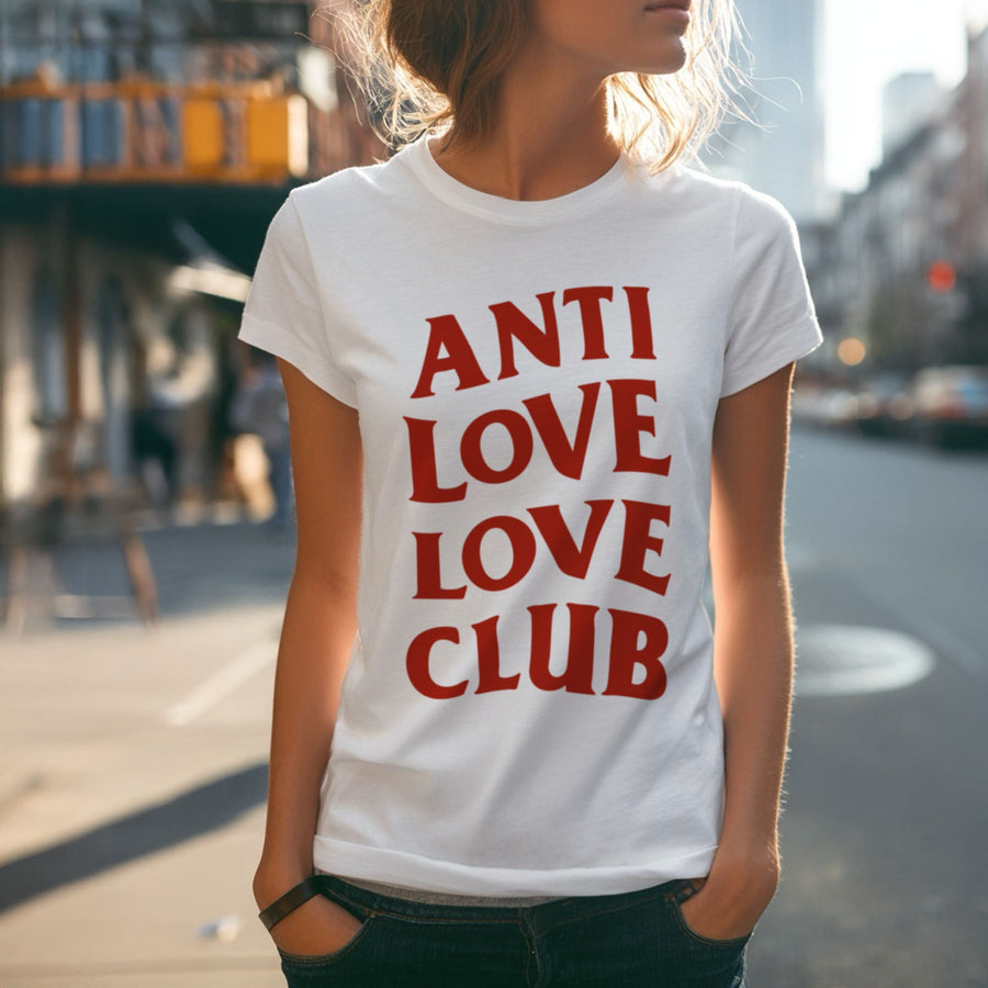 'Anti Love Love Club' Crewneck T-Shirt