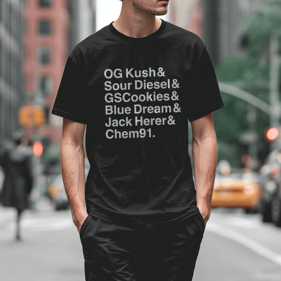 Cannabis Strain Crewneck T-Shirt